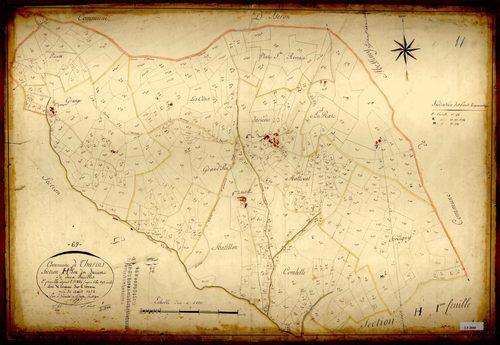 Section H dite du Jaricol, feuille n°2 (parcelles 386-895).