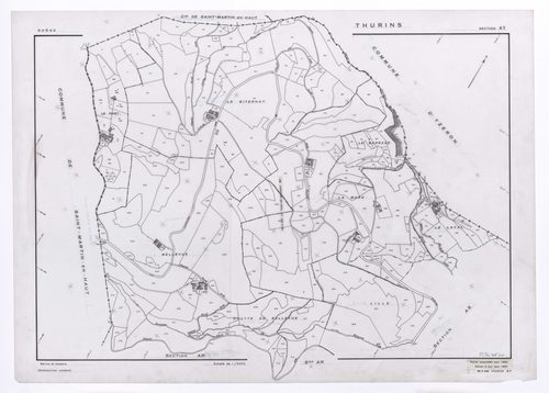 Section AT. Feuille renouvelée pour 1960. édition à jour pour 1985.