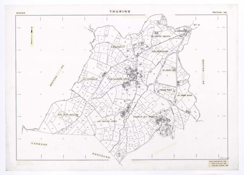 Section AM. Feuille renouvelée pour 1960. édition à jour pour 1985.