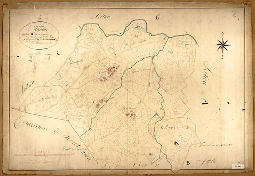 Section B dite du Marnas, feuille n°1 (parcelles 1-539).
