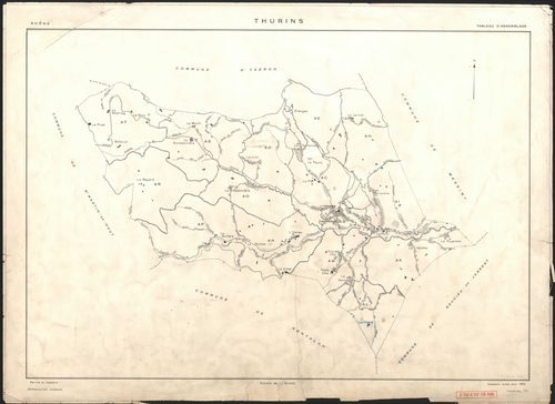 Tableau d'assemblage (TA). Cadastre révisé pour 1960.