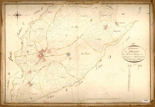 Section G dite du Bourg, feuille unique (parcelles 1-677).