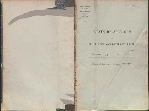 État de sections.