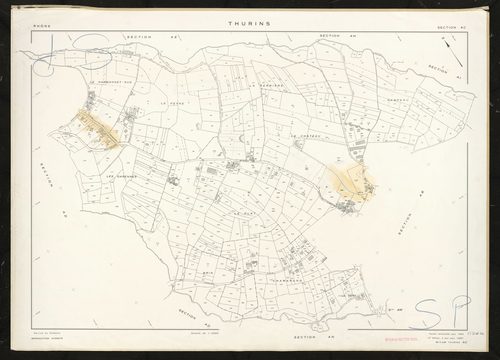 Section AC. Feuille renouvelée pour 1960. 2e édition à jour pour 1980.