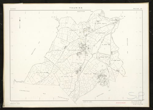 Section AM. Feuille renouvelée pour 1960. 2e édition à jour pour 1980.