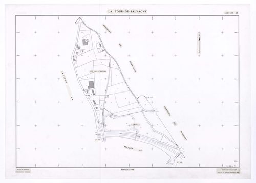 Section AB. Feuille remaniée pour 1991.