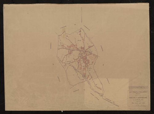 Tableau d'assemblage (TA). Plan révisé pour 1936.