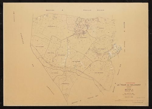Section C feuille n°2. Plan révisé pour 1936. 2e édition à jour pour 1975.