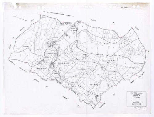 Section B 1ère feuille. Plan révisé pour 1934. Edition à jour pour 1985.