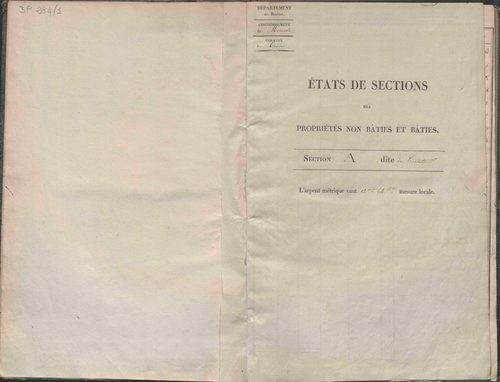 État de sections.