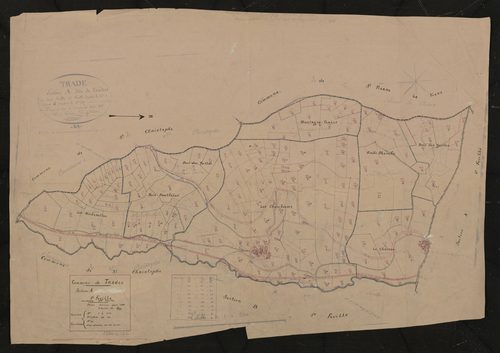Section A 1ère feuille (ancienne 1ère feuille). Plan révisé pour 1934.