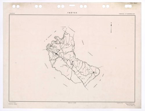 Tableau d'assemblage (TA). Cadastre renouvelé pour 1953.Edition à jour pour 1987.