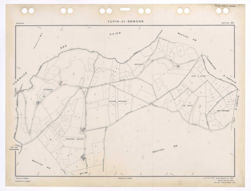 Section AC. Feuille renouvelée pour 1959. Edition à jour pour 1985.