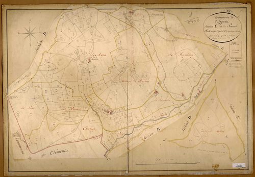 Section C dite du Perrucel, feuille unique (parcelles 1-251).