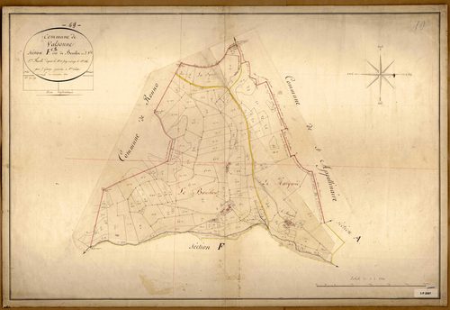 Section F dite du Bouillon, feuille n°1 (parcelles 1-186).