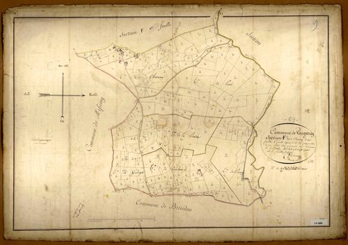 Section F dite de Chatanay, feuille n°2 (parcelles 375-612).