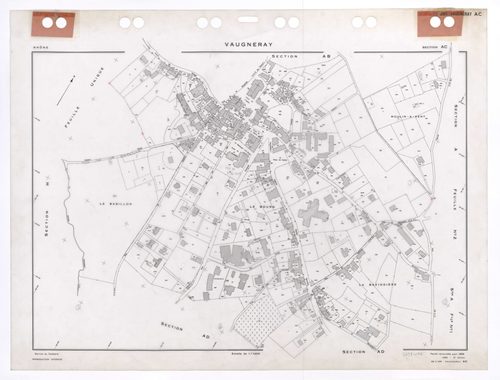 Section AC. Feuille renouvelée pour 1956. 3e édition à jour pour 1980.