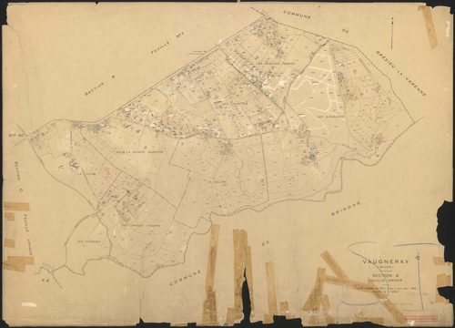 Section B feuille unique. Feuille dressée en 1824, mise à jour pour 1956.