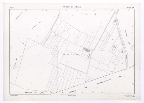 Section AN. Feuille renouvelée pour 1967. Plan annulé lors de la 2e édition de 1977.