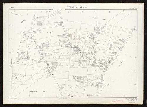 Section AR. Feuille renouvelée pour 1967. 2e édition à jour pour 1975. Plan supprimé.