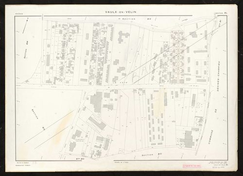 Section BL. Feuille renouvelée pour 1967. 2e édition à jour pour 1975. Plan supprimé.