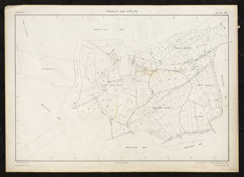 Section AE. Feuille renouvelée pour 1967. Plan supprimé.