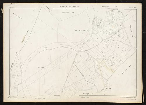 Section AD. Feuille renouvelée pour 1967. Plan supprimé.