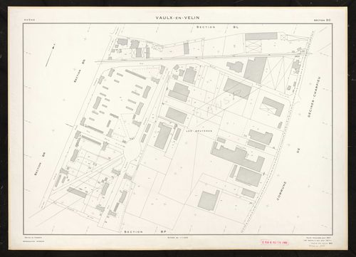 Section BO. Feuille renouvelée pour 1967. 3e édition à jour pour 1977. Plan supprimé.