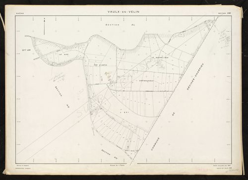 Section AM. Feuille renouvelée pour 1967. Plan supprimé.