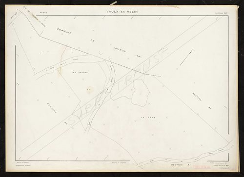 Section AH. Feuille renouvelée pour 1967. Plan supprimé.