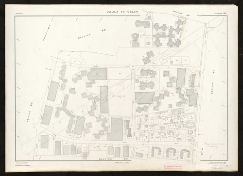 Section BE. Feuille renouvelée pour 1967. 2e édition à jour pour 1975. Plan supprimé.