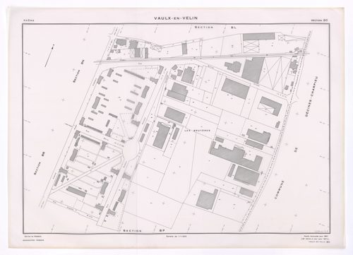 Section BO. Feuille renouvelée pour 1967. 3e édition à jour pour 1977.