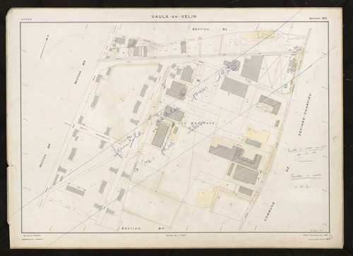 Section BO. Feuille renouvelée pour 1967. Feuille rééditée pour 1975. Plan supprimé.