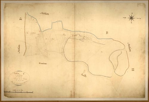 Section C dite du Fontanil et de l'Ile, feuille n°1.