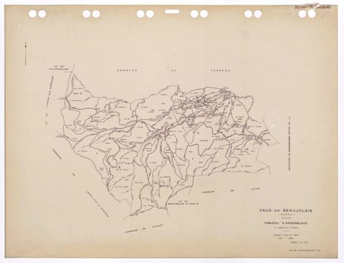 Tableau d'assemblage (TA). Cadastre révisé pour 1969. 2e édition à jour pour 1982.