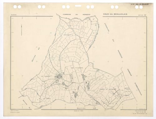 Section AD. Feuille renouvelée pour 1969. Edition à jour pour 1984.