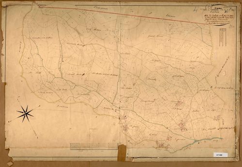 Section B dite du Delèche et le fond de Vauxr, feuille n°1 (parcelles 1-626) : section attribuée au Perréon.