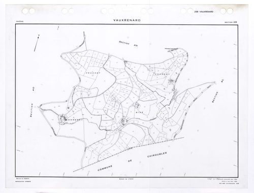 Section AM. Feuille renouvelée pour 1960. Edition à jour pour 1985.