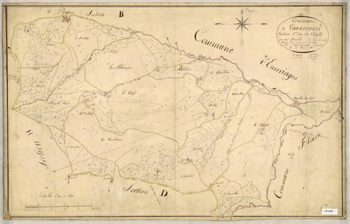 Section C dite du Thylle, feuille unique (parcelles 1-346).