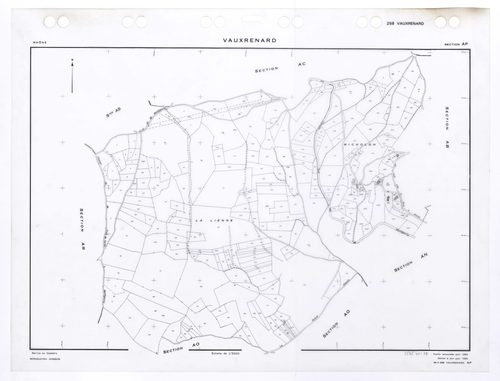 Section AP. Feuille renouvelée pour 1960. Edition à jour pour 1985.