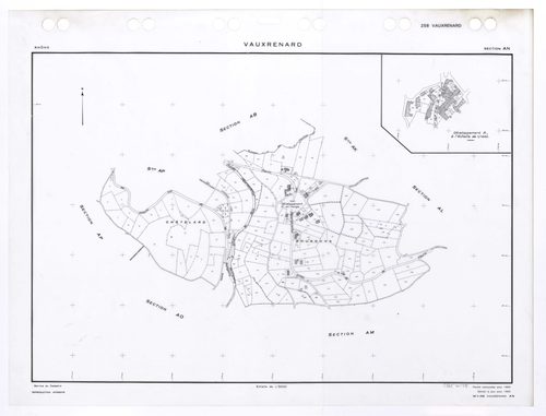 Section AN. Feuille renouvelée pour 1960. Edition à jour pour 1985.