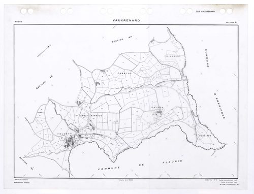 Section AI. Feuille renouvelée pour 1960. Edition à jour pour 1985.