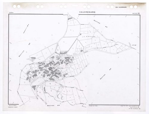 Section AB. Feuille renouvelée pour 1960. Edition à jour pour 1985.