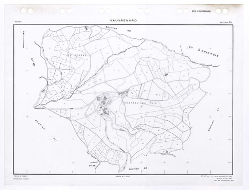 Section AH. Feuille renouvelée pour 1960. Edition à jour pour 1985.