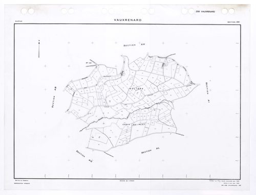 Section AK. Feuille renouvelée pour 1960. Edition à jour pour 1985.