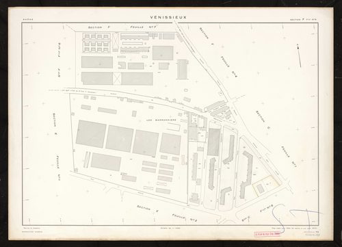 Section F feuille n°5. Plan établi pour 1950. 2e édition à jour pour 1974.