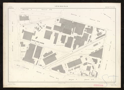 Section F feuille n°4. Plan établi pour 1950. 2e édition à jour pour 1974.