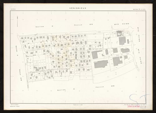Section D feuille n°5. Plan établi pour 1950. 2e édition à jour pour 1977.