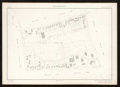 Section D feuille n°2. Plan établi pour 1950. 2e édition à jour pour 1977.