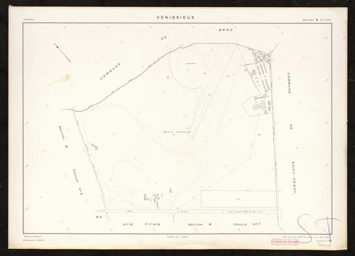 Section B feuille n°5. Plan établi pour 1950. 2e édition à jour pour 1974.